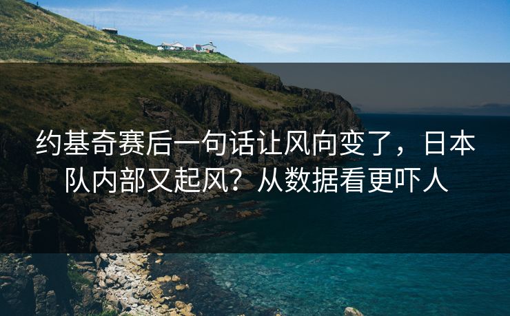 约基奇赛后一句话让风向变了，日本队内部又起风？从数据看更吓人